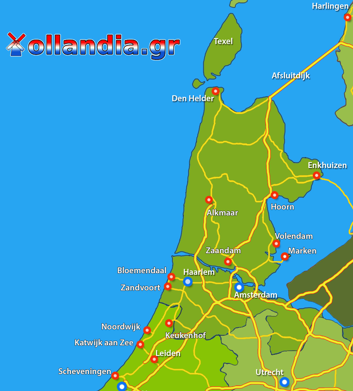 Χαρτης Noord-Holland